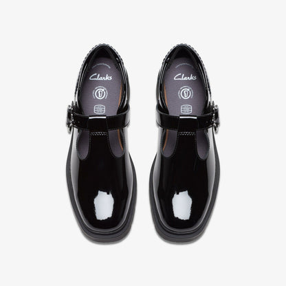 Eris Hope Youth Black Patent | Clarks for sale