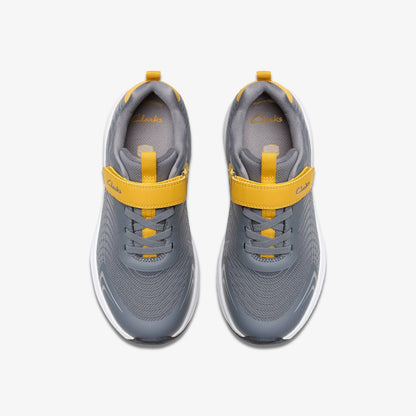 Deyes Dash Kid Grey Synthetic | Clarks Sale