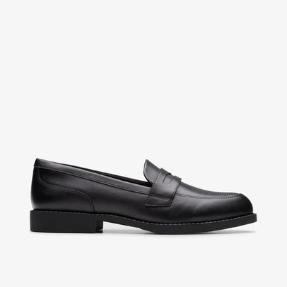 Tapa Edge Youth Black Leather | Clarks for sale