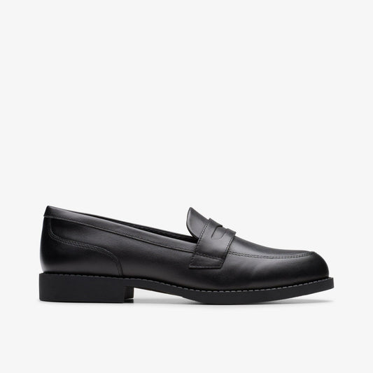 Tapa Edge Youth Black Leather | Clarks for sale