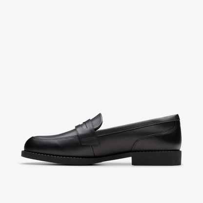 Tapa Edge Youth Black Leather | Clarks for sale