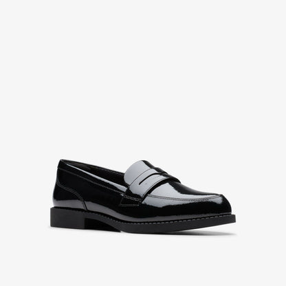 Tapa Edge Youth Black Patent | Clarks on Sale