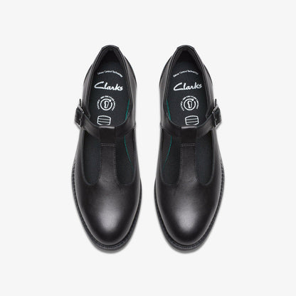 Tapa Hope Youth Black Leather | Clarks on Sale