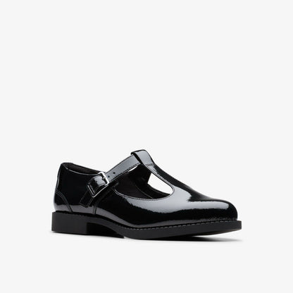Tapa Hope Youth Black Patent | Clarks for sale