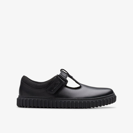 Cove Hope Kid Black Leather | Clarks for sale