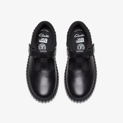 Cove Hope Kid Black Leather | Clarks for sale