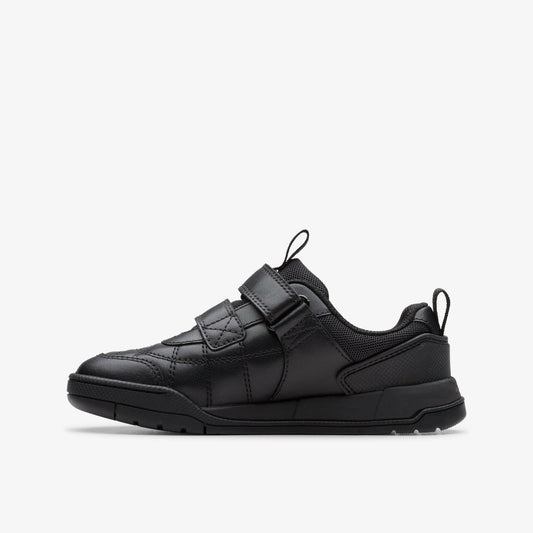 Laser Cross Kid Black Leather | Clarks outlet