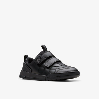 Laser Cross Kid Black Leather | Clarks outlet
