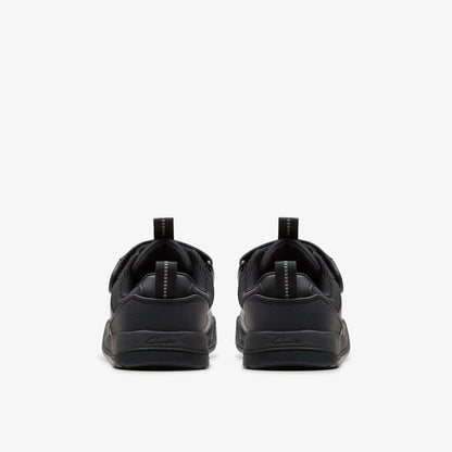 Laser Cross Kid Black Leather | Clarks outlet