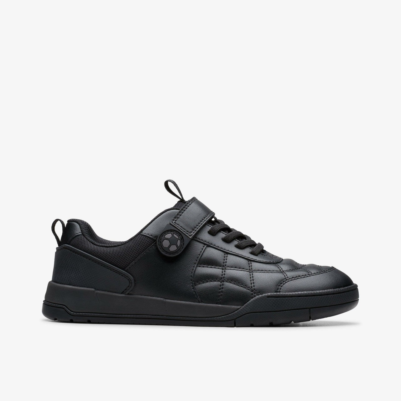 Laser Cross Youth Black Leather | Clarks discount