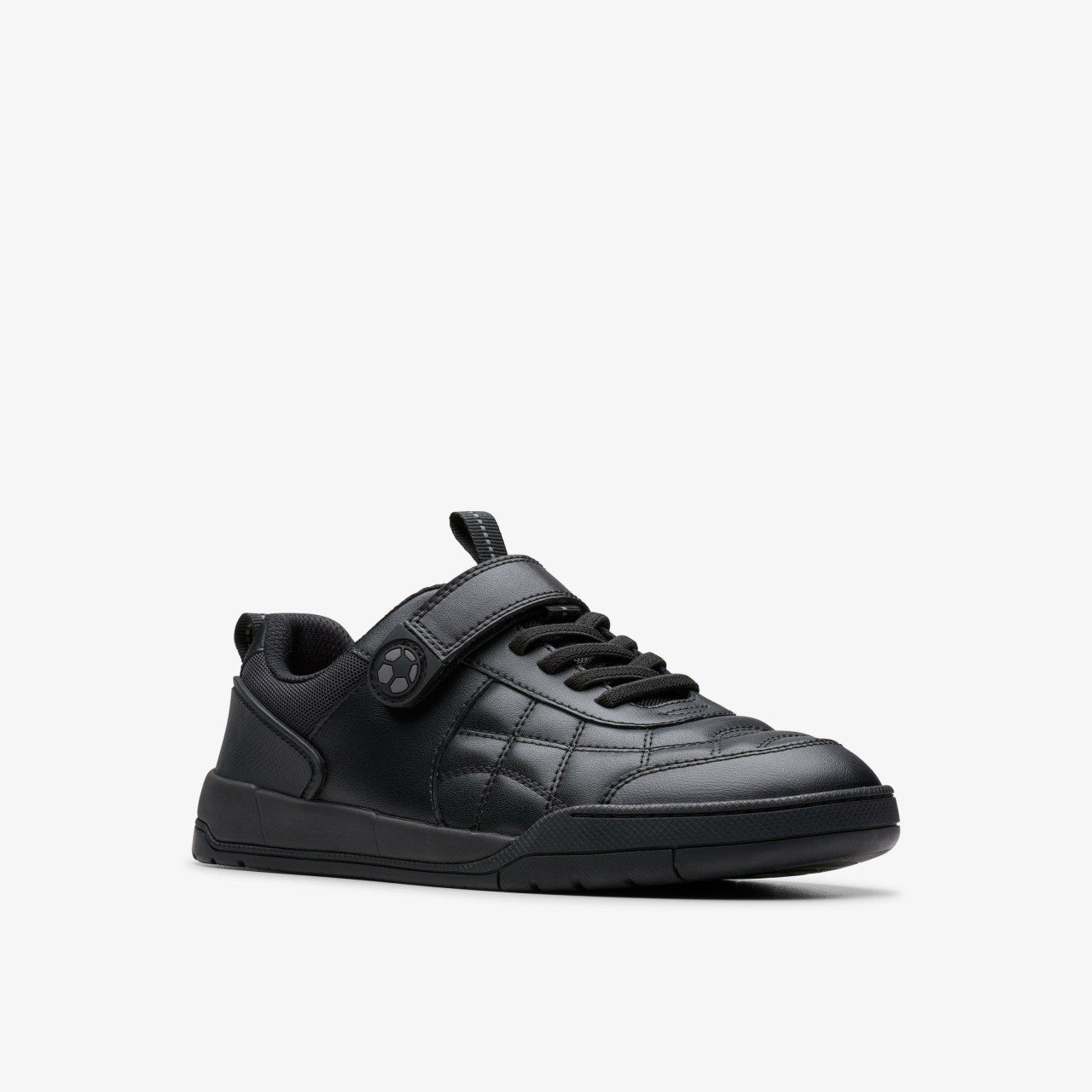 Laser Cross Youth Black Leather | Clarks discount