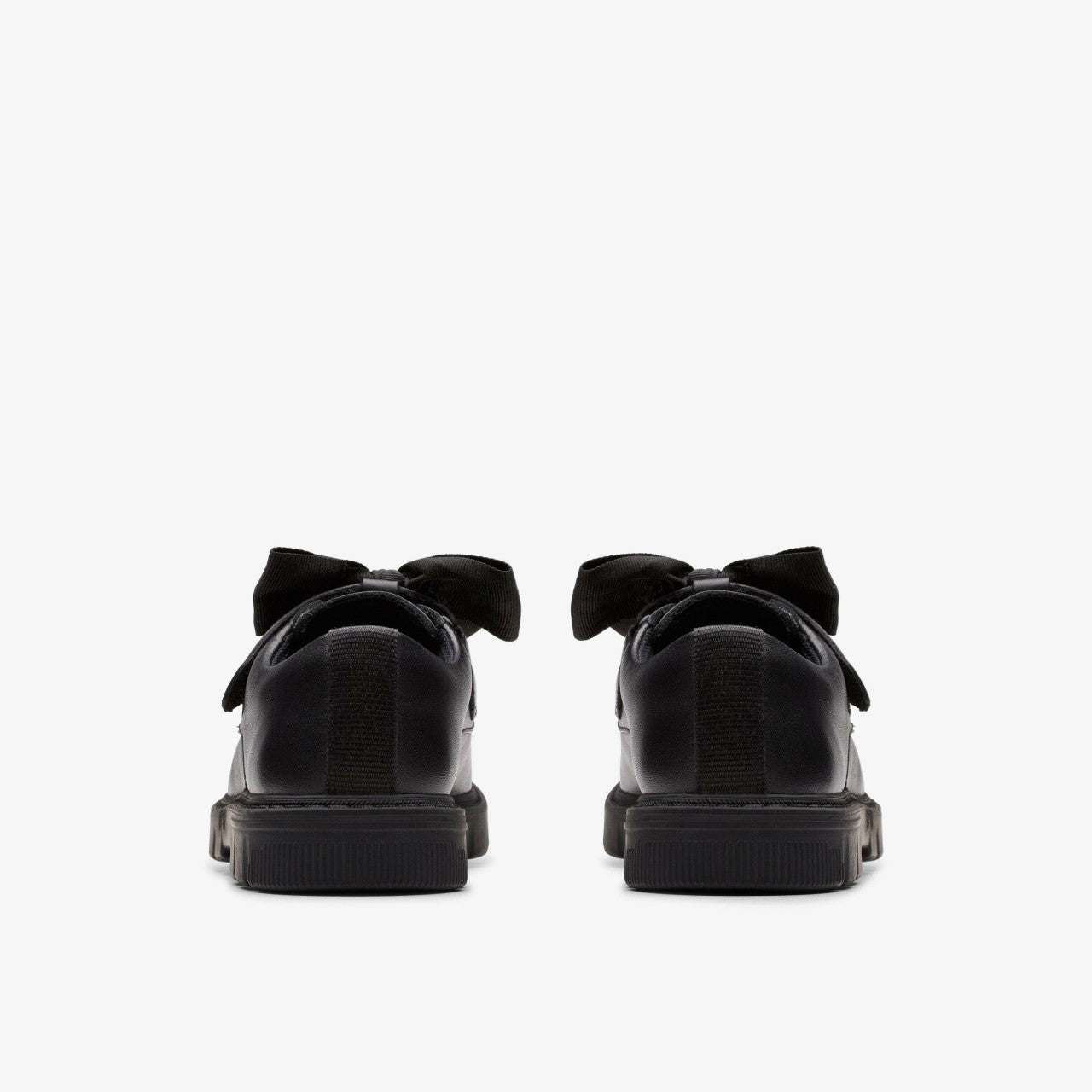 Lorcam Bow Kid Black Leather | Clarks for sale