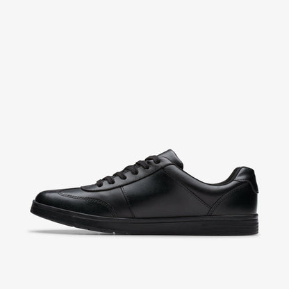 Disco Pace Youth Black Leather | Clarks for sale