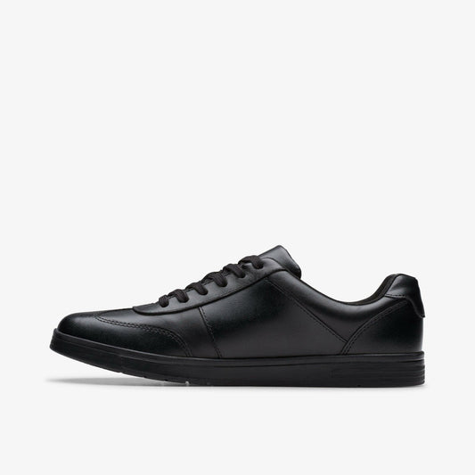Disco Pace Youth Black Leather | Clarks for sale