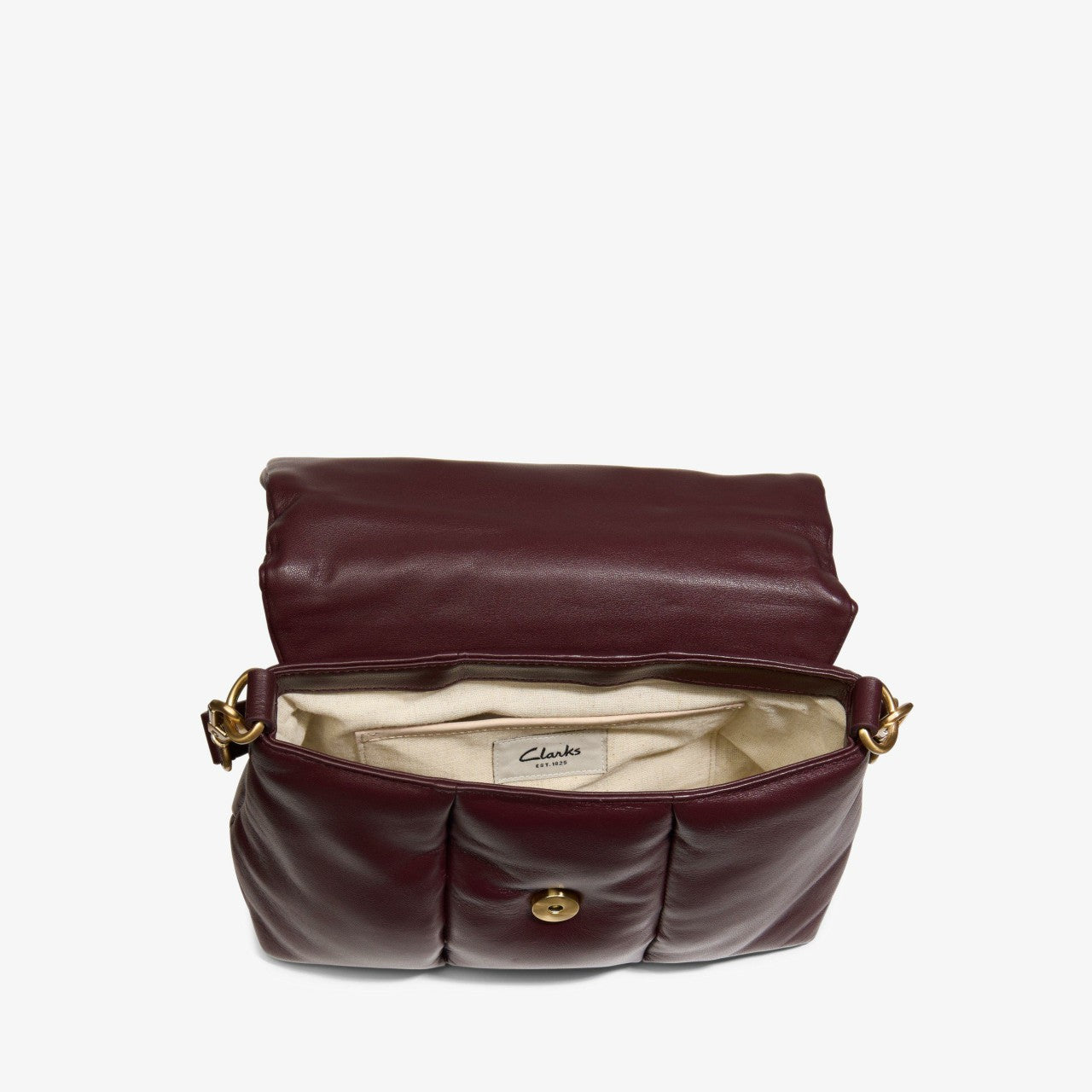 Puffy Crossbody Burgundy Leather | Clarks online