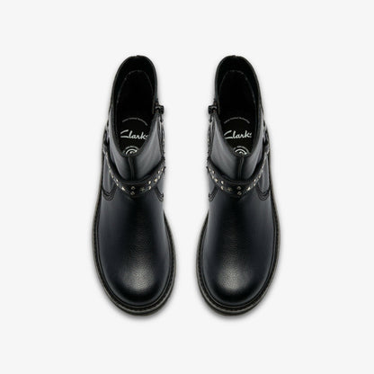 Prague Shine Kid Black Leather | Clarks online