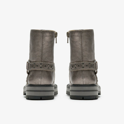 Prague Shine Kid Pewter Metallic | Clarks discount