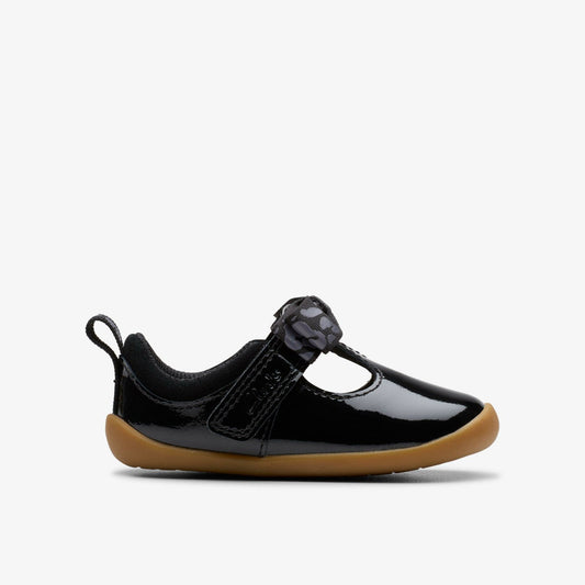 Roamer Trim Toddler Black Patent | Clarks online