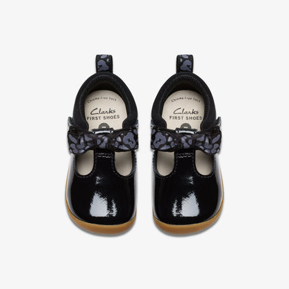 Roamer Trim Toddler Black Patent | Clarks online