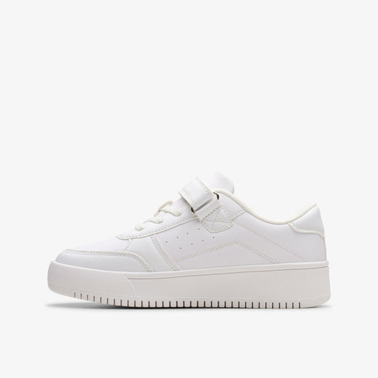 Barley Step Kid White/White | Clarks Sale