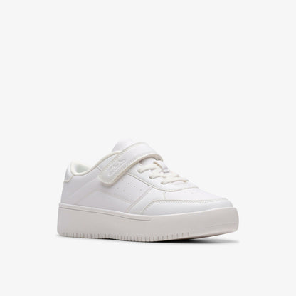 Barley Step Kid White/White | Clarks Sale