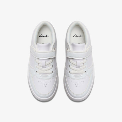Barley Step Kid White/White | Clarks Sale