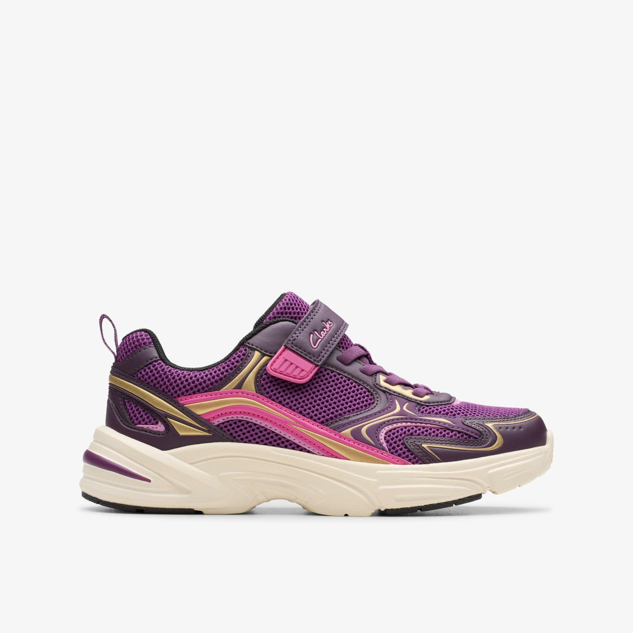 Crafton Move Kid Purple Combination | Clarks on Sale