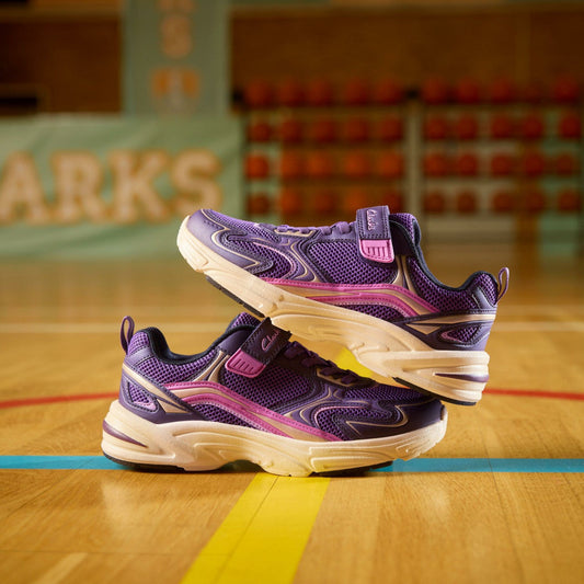 Crafton Move Kid Purple Combination | Clarks on Sale
