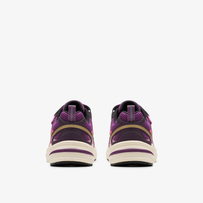 Crafton Move Kid Purple Combination | Clarks on Sale