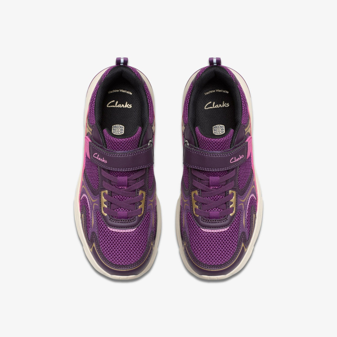 Crafton Move Kid Purple Combination | Clarks on Sale