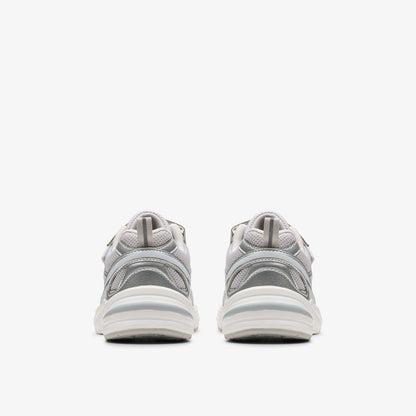 Crafton Move Kid Silver Metallic | Clarks for sale