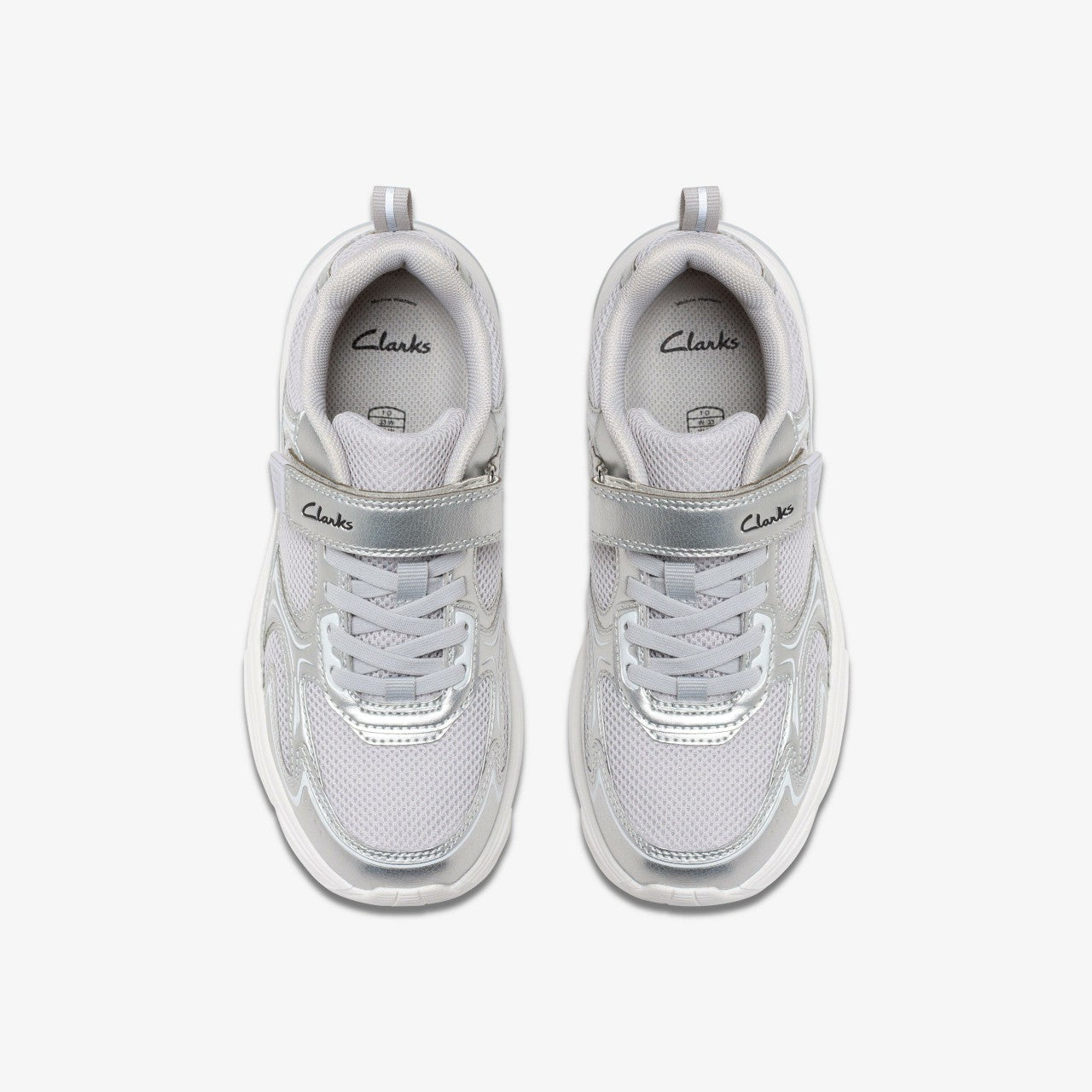 Crafton Move Kid Silver Metallic | Clarks for sale
