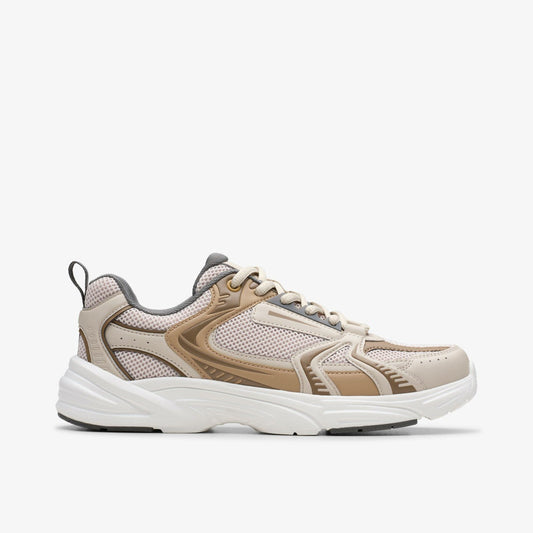 Crafton Move Youth Beige Combination | Clarks on Sale