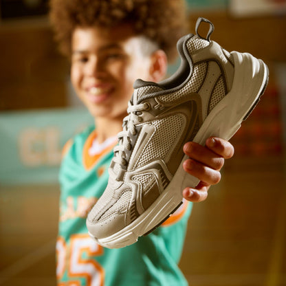 Crafton Move Youth Beige Combination | Clarks on Sale