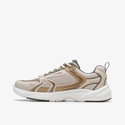 Crafton Move Youth Beige Combination | Clarks on Sale