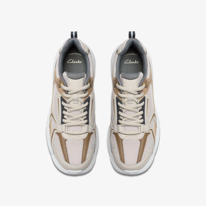 Crafton Move Youth Beige Combination | Clarks on Sale