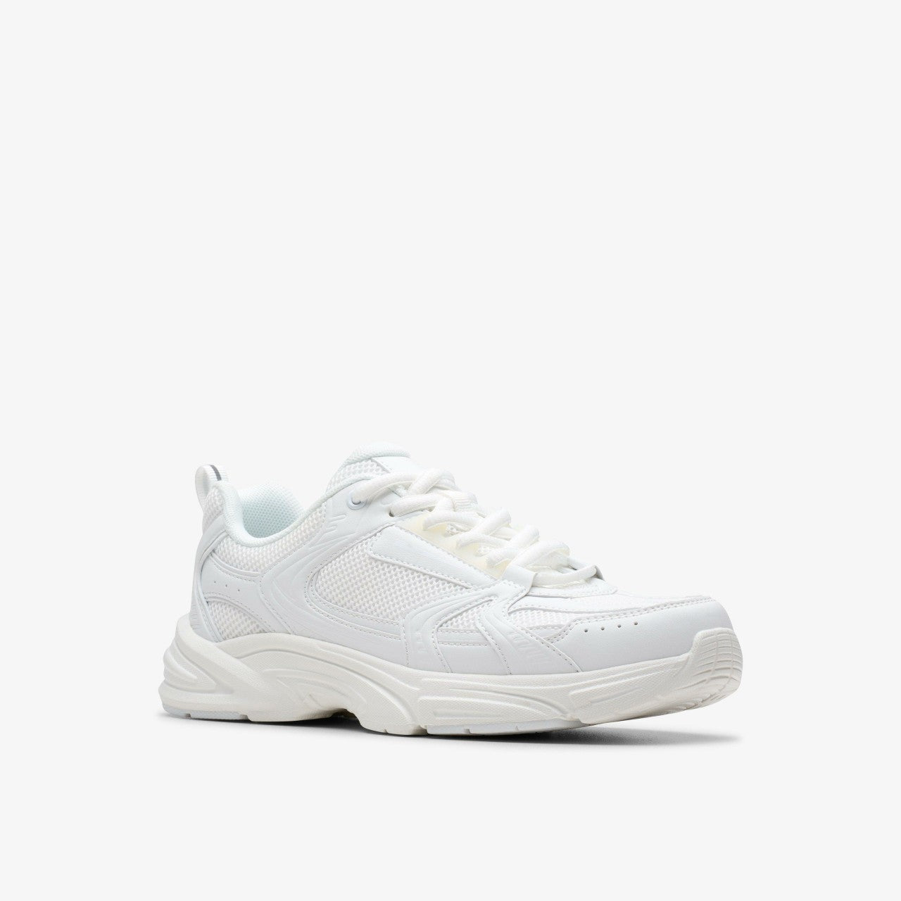 Crafton Move Youth White/White | Clarks for sale