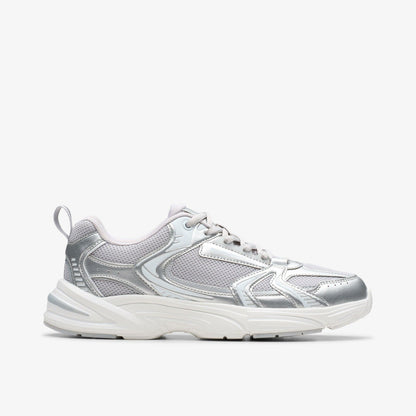 Crafton Move Youth Silver Metallic | Clarks discount