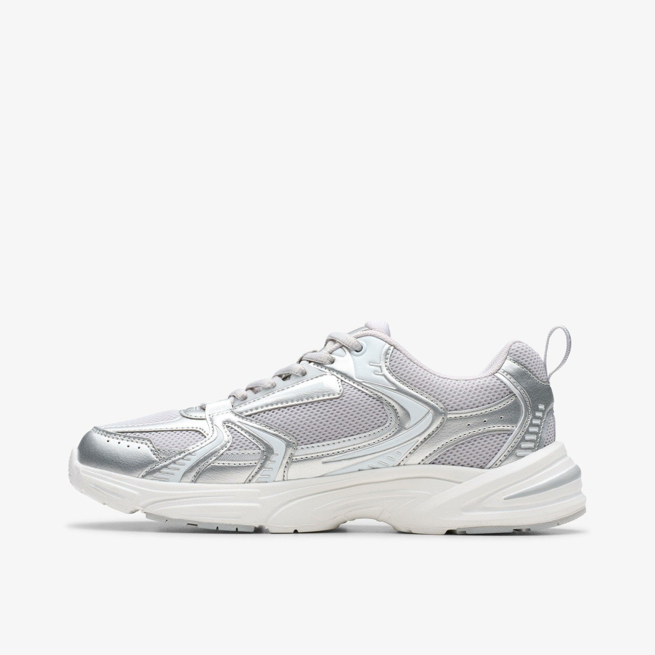 Crafton Move Youth Silver Metallic | Clarks discount