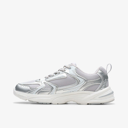 Crafton Move Youth Silver Metallic | Clarks discount