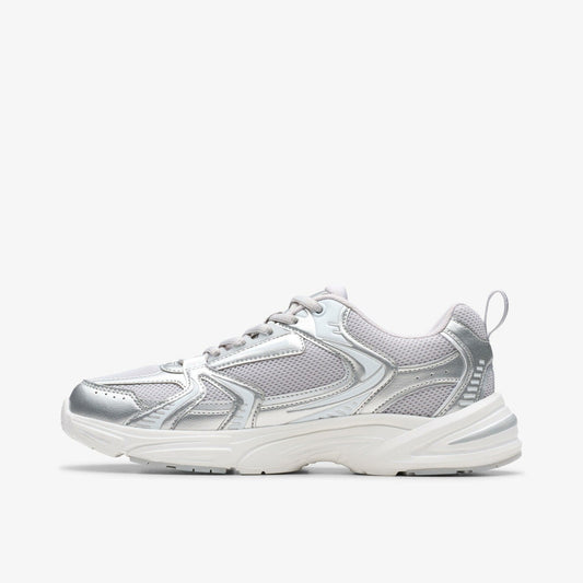 Crafton Move Youth Silver Metallic | Clarks discount