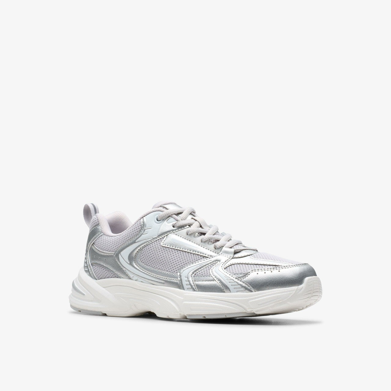 Crafton Move Youth Silver Metallic | Clarks discount