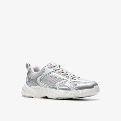 Crafton Move Youth Silver Metallic | Clarks discount