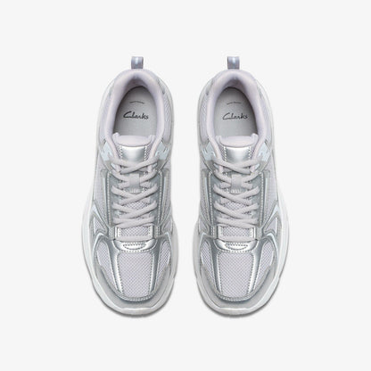 Crafton Move Youth Silver Metallic | Clarks discount
