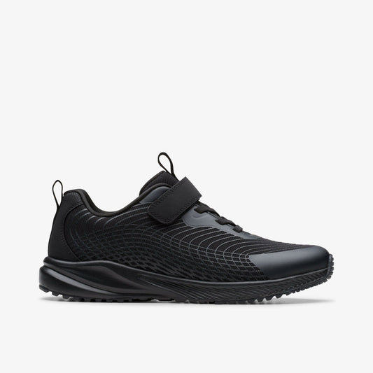 Deyes Dash Youth Black/Black | Clarks discount