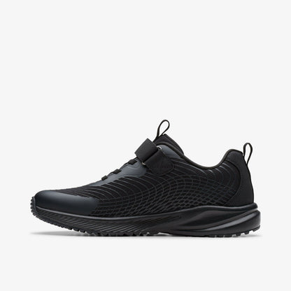 Deyes Dash Youth Black/Black | Clarks discount