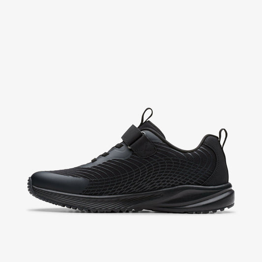 Deyes Dash Youth Black/Black | Clarks discount