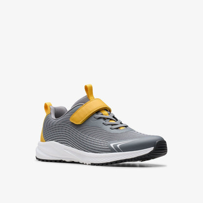 Deyes Dash Youth Grey Synthetic | Clarks for sale