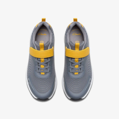 Deyes Dash Youth Grey Synthetic | Clarks for sale