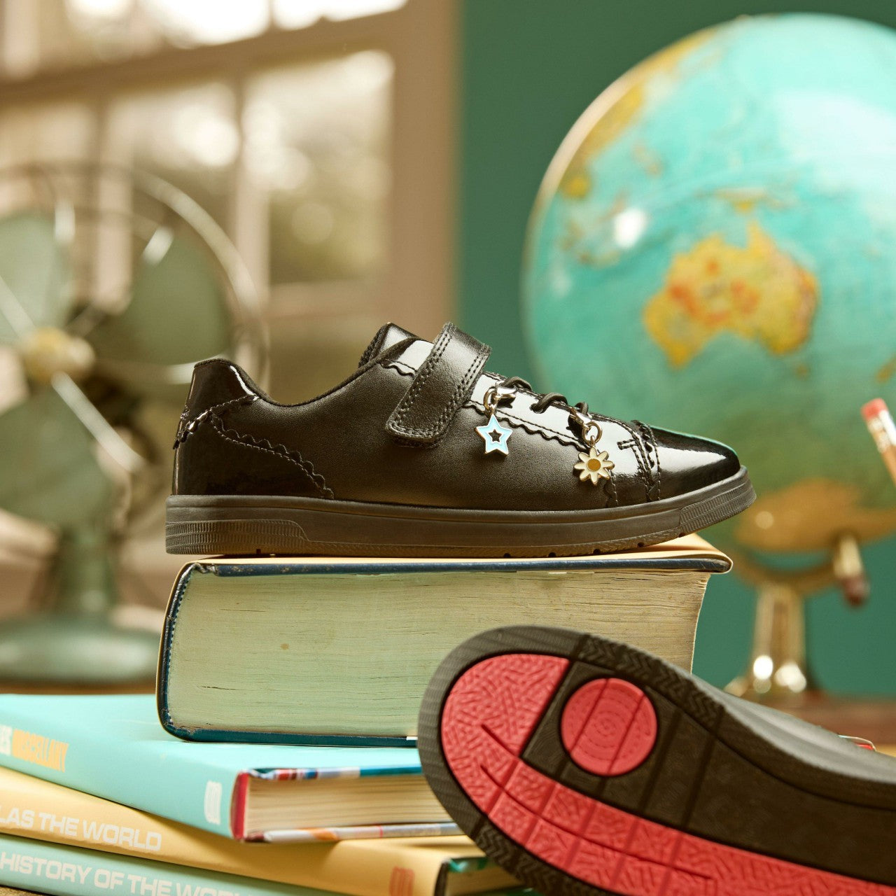 Disco Charm Kid Black Leather | Clarks on Sale